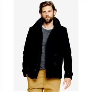 EXPRESS Black 100% Cotton Pea Coat